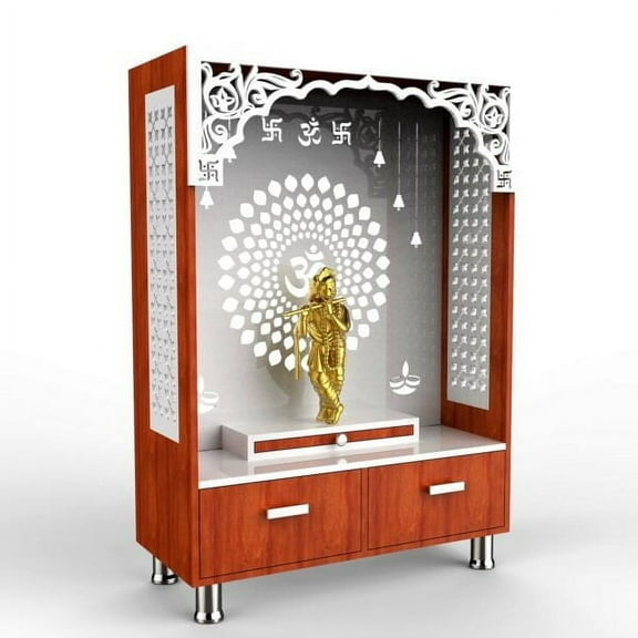 Wooden Temple / Puja Mandir For Home And Office With LED Lights /Designer Temple/ Wooden Mandir / Home Temple / Table Top Home Mandir Large