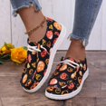 thumbnail image 2 of YLYL Halloween Canvas Sneakers for Women Skull Pumpkin Print Slip on Casual Comfortable Breathable Walking Flats Loafers, 2 of 9
