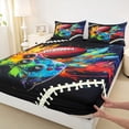 thumbnail image 4 of Erosebridal Boys Gamer Full Size Sheets,American Rugby Sport Gaming Bed Sheets For Classic Retro Gaming Lovers 4 Pieces, 4 of 6