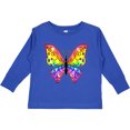 thumbnail image 3 of Inktastic Butterfly with Rainbow Wings Boys or Girls Long Sleeve Toddler T-Shirt, 3 of 5