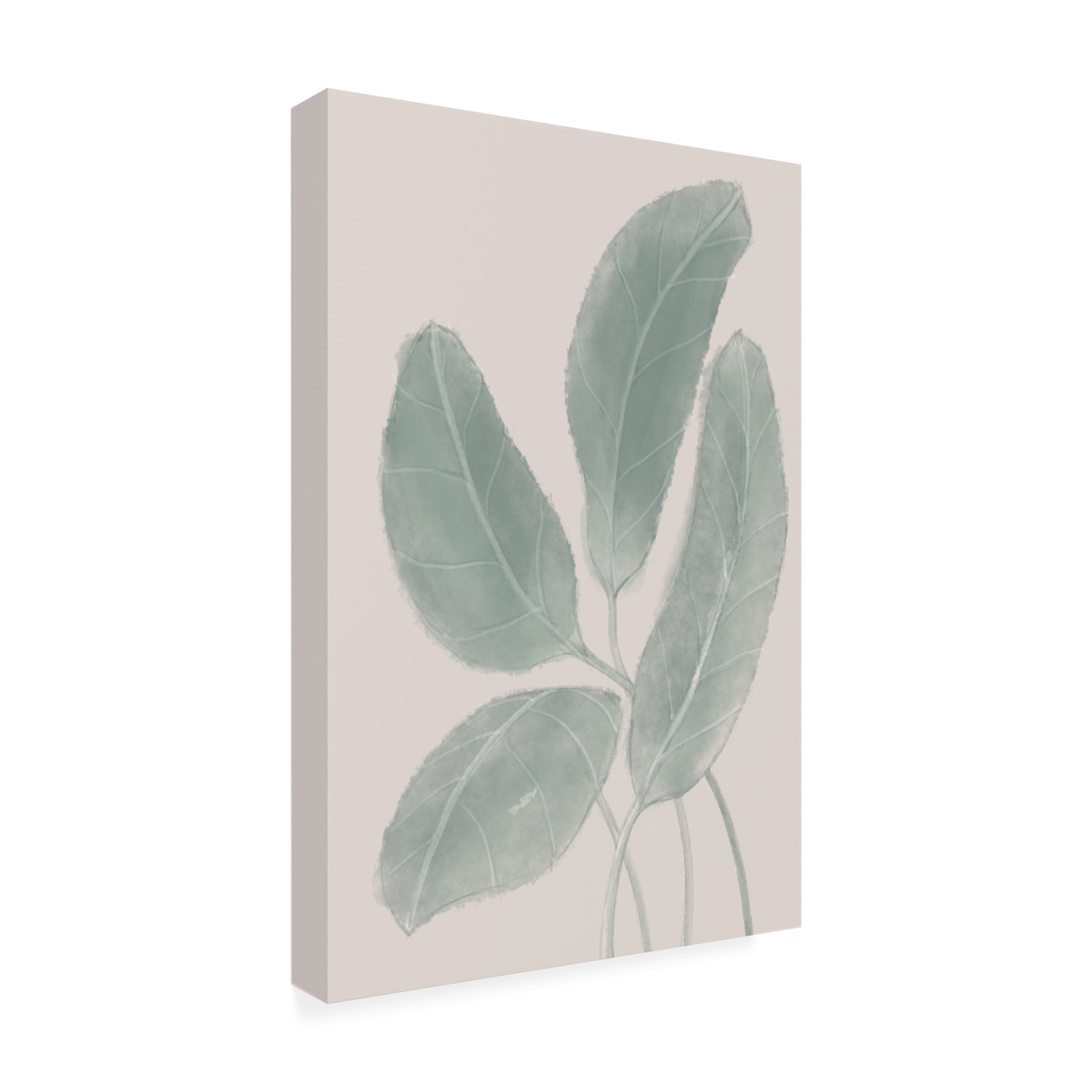 Canvas Wall Art - Pictufy Studio II 'Leaves Watercolor' Wall Art for Living Room, Bedroom, or Office Décor by Trademark Fine Art - 22 x 32 Inches