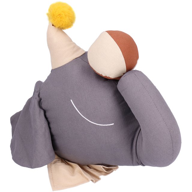 Decoración de dormitorio para niños, cabeza de elefante de peluche, decoración de pared de peluche, decoración para colgar en la pared, rendimiento finamente sintonizado