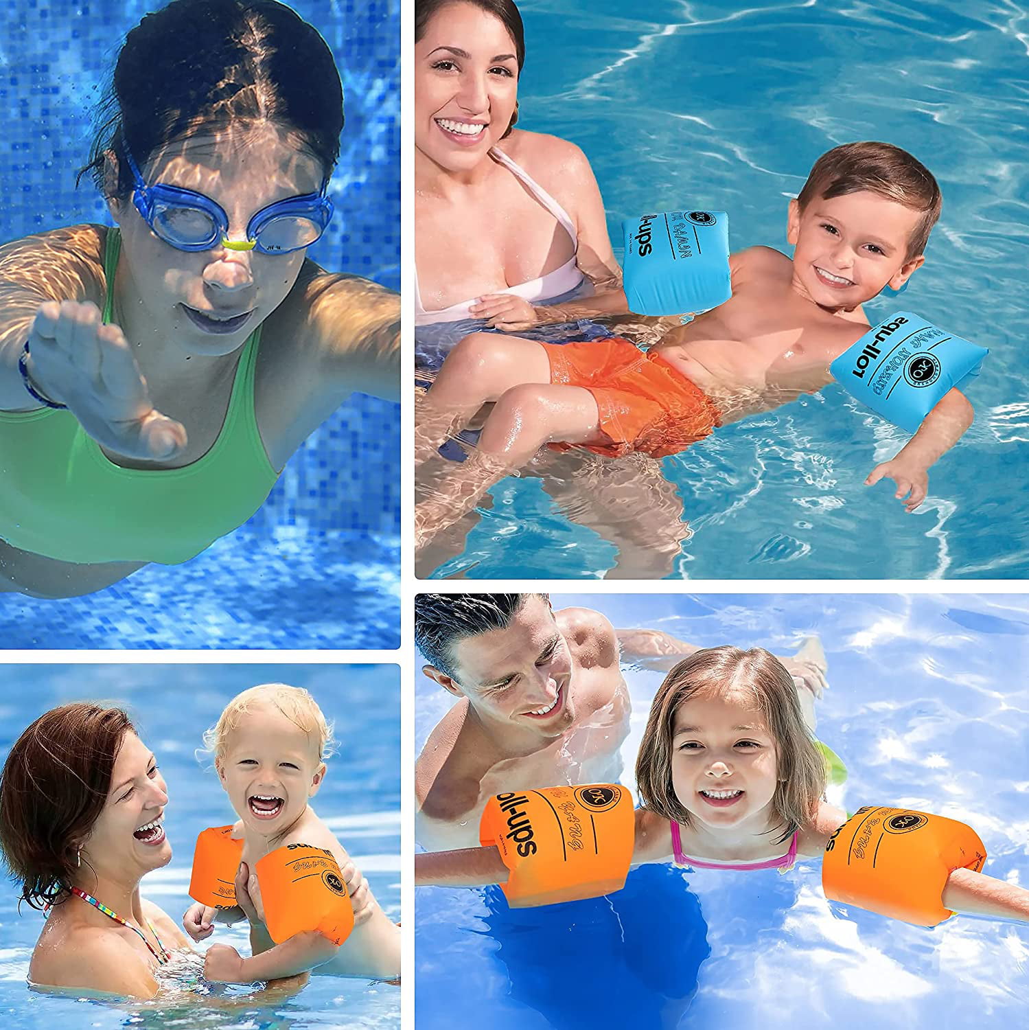 Kids Adult Family Inflatable Swimming Pool Boat Swim Ring Armband Vest Slide New 