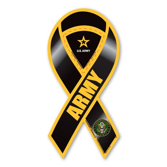 Army Black 2-in-1 Ribbon Magnet