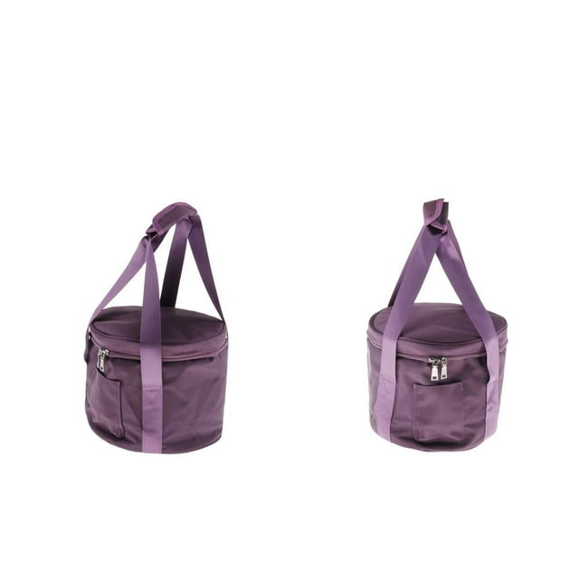 2x Estuche de transporte acolchado con cremallera Bolsa de transporte de equipaje de tela Oxford para 10 piezas de repuesto de campanas tibetanas de c Yuyangstore Crystal Singing Bowl Case