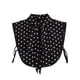 thumbnail image 1 of Blusa con cuello falso de lunares negros para mujer, cuello falso, algodón, 1 of 3