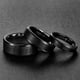 thumbnail image 2 of Kolmnsta-Anillo de cerámica negra para hombre y mujer, sortija de compromiso de 4/6/8mm, cepillada, cómoda, apta para parejas, tamaño 4-15, 2 of 4