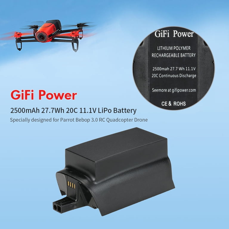 Vhbw Batterie 4000mAh 11.1V Li-Po Pour Parrot Bebop 2 / Bebop 2 Pro – Remplacement 1413006 Vhbw Batterie 4000mAh 11.1V Li-Po Pour Parrot Bebop 2 / Bebop 2 Pro – Remplacement 1413006
