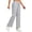 Gray 1, variant on Womens Trousers Linen Straight Leg Chino Pants Drawstring Loose Fit Cotton Elastic Waist Lounge Pants Work Slacks Wear