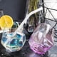 thumbnail image 3 of Juego de 4 copas de vino rosa sin tallo, regalos del día de San Valentín, cristalería de colores de 10 onzas para copas de vino tinto, cócteles, whisky, bourbon, amantes del, 3 of 4