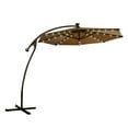 9 ft Cantilever Solar Powered LED Light Patio Offset Hanging Umbrella