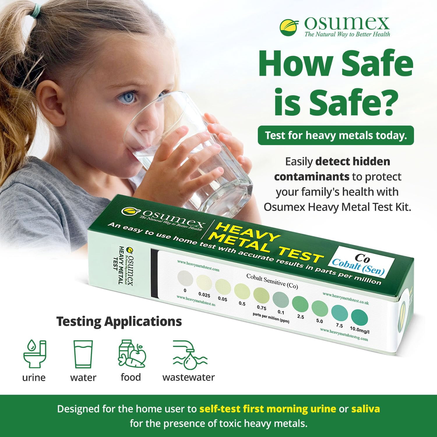 Heavy Metals Test Kit Cobalt Sensitive Kit 1 Pack - Water Testing Kits for Drinking Water, Food, Urine, Waste Water, Heavy Metal Urine Test Kit, Water Test Kit, Heavy Metal Test Kit for Humans