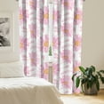thumbnail image 2 of Ambesonne Spring Curtains, Chrysanthemum Floral Plot, Pair of 28"x84", Soft Pink and Sand Brown, 2 of 5