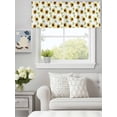thumbnail image 3 of Curtain Valance for Windows,Watercolor Summer Sunflowers Kitchen Valances Rod Pocket Short Curtains,Pastoral Plant Window Treatment Panel for Bedroom Bathroom 42x12in, 3 of 9
