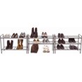 thumbnail image 4 of 3-tier Stackable Mesh Shoe Rack Bronze Mesh Panel, 4 of 7