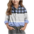 thumbnail image 3 of Bovxnpu Kids Toddler Fall Outfits Winter Clothes, Girls Dress Shirt Button Down Shirt Long Sleeve School Uniform Blouse Formal Top Fall Outfits, 3 of 7