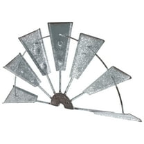 Light Grey Iron Wall Decoration Half Windmill Sculpture for Home 1 Piece 12.5 Inches