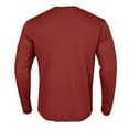 thumbnail image 5 of Defitshape Men's Waffle Knit Tshirt High Low Soft Tee Stretch Crew Neck Spring Fall Side Split Comfy Fall Top Basic Slim Fit Tshirt Solid Long Sleeve Shirt Burgundy X-Large, 5 of 5