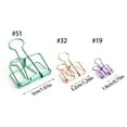 thumbnail image 3 of 14 Pcs Metal Wire Clips Hollow Out Stationary Clips Long Tail Binder Clips, 3 of 10