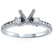 Pompeii 1/3ct Diamond Engagement Ring Semi Mount 14K White Gold (G/H,I1-I2)
