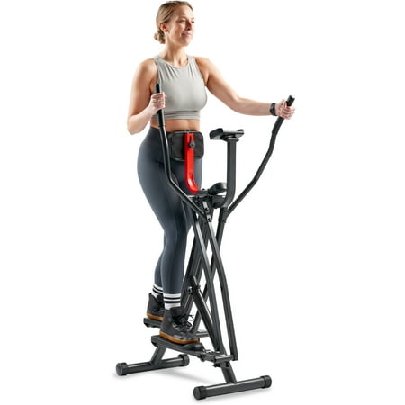Sunny Health & Fitness Smart Air Walk Cross Trainer Elliptical Machine Glider w/Performance LCD Monitor, Low-Impact, 30 Inch Stride and Exclusive SunnyFit App Bluetooth Connectivity - SF-E902S