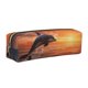 thumbnail image 1 of Balery Sunset Dancing Dolphin B Estuche de Lápices de Cuero Impreso, Estuche para Suministros de Arte, Estuche de Lápices con Cremallera, Estuche de Almacenamiento de Papelería, 1 of 7