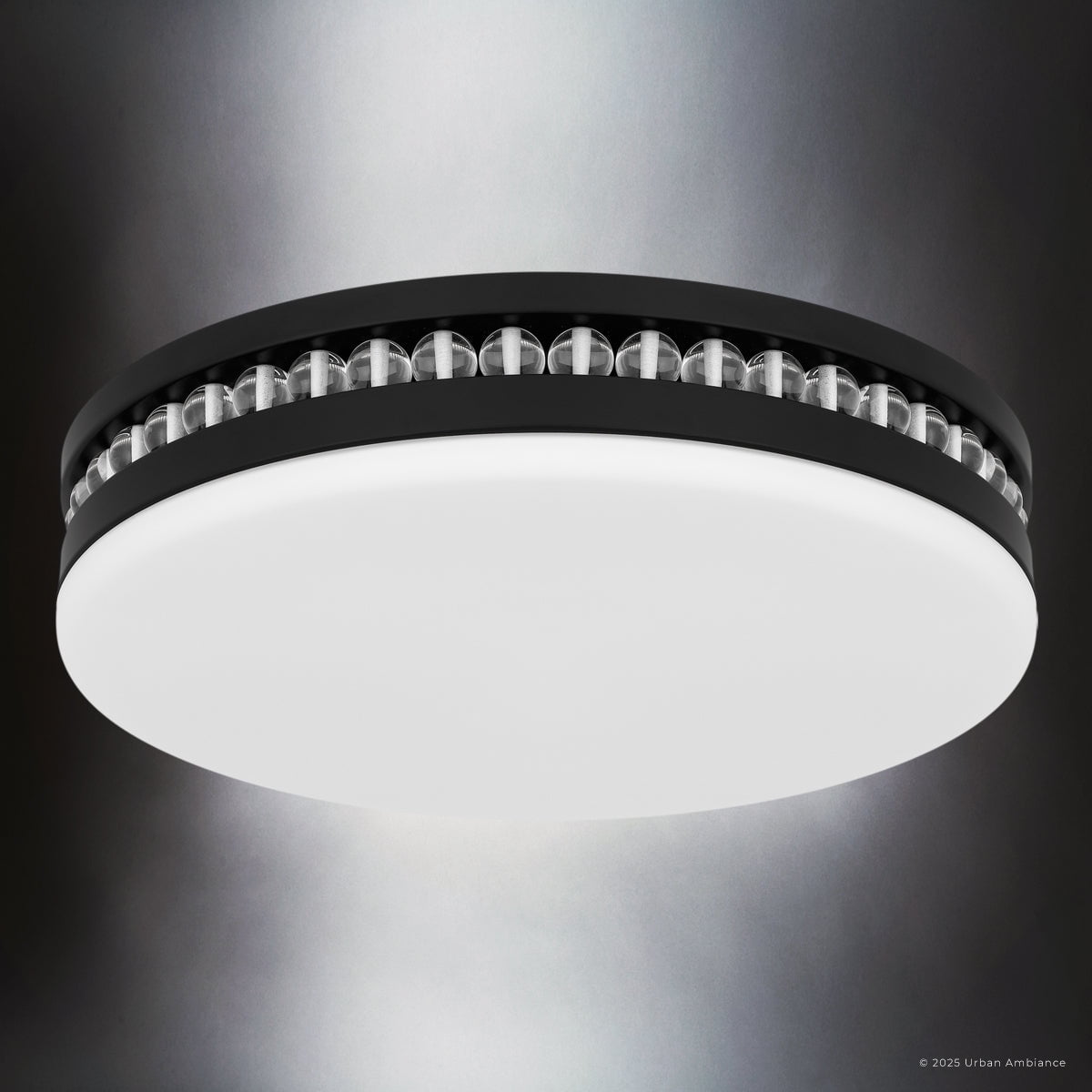 Luxury Old World Ceiling Light, Matte Black, UQL6378