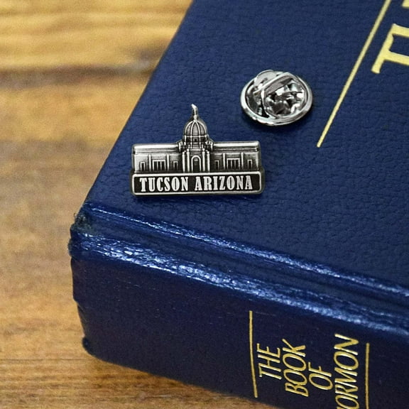 Tucson Arizona Temple 3/4" Antique Silver Temple Pin by Ringmasters