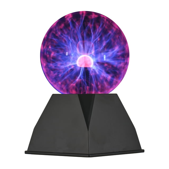 Esfera de plasma mágica con control de voz - Lámpara de ambiente futurista de 8 pulgadas, base ABS y bola de vidrio, funciona con adaptador (100-240V), ideal para regalos únicos y decoración