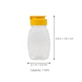 thumbnail image 2 of BESTYASH 4Pcs Small Honey Jars Transparent Plastic Squeeze Bottles with Lids for Clean Honey Storage, 2 of 8