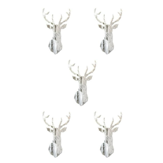 Justharion Personalized Home Style 3D Mirror Wall Stickers For Creating Unique Decor Instantly Change Look silver M 5Set