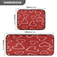 thumbnail image 3 of 2-Piece Kitchen Rugs Set Non-Slip Mats Carpet Floor for Kitchen, Bathroom (19.7"x27.6" & 19.7"x47.2") Candy Cane-shaped Hearts Pattern, 3 of 7