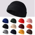 thumbnail image 5 of Viworld Winter Beanie Hats for Men Women, Fisherman Beanie Warm Cozy Knitted Skull Cap Winter Hat Roll up Edge Skullcap Hat, 5 of 7