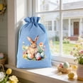 thumbnail image 2 of ddioayh Easter DRaw-Texture-Detailstring Gift Bag Linen Fabric Watercolor Rabbits Egg Print Reusable Storage Pouch for Party Favors Holiday Candy Toys and Decoration, 2 of 6