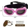 thumbnail image 3 of Dog Goggles Anti-UV Dog Sunglasses,Pet Goggles with Adjustable Straps for Cats Small Dogs-Pink, 3 of 5