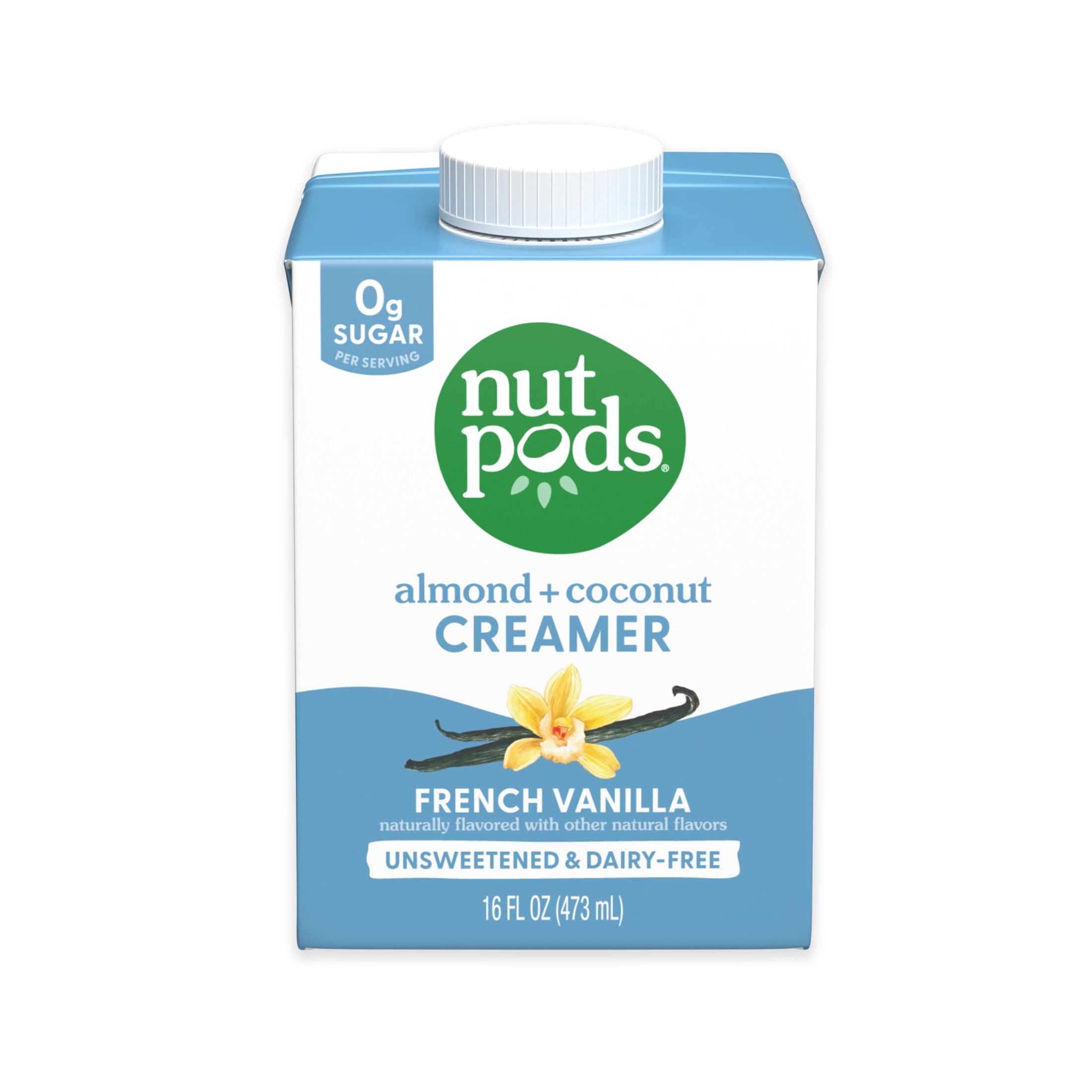 (3 pack) nutpods French Vanilla Unsweetened Dairy Free Shelf Stable Creamer, 16 oz