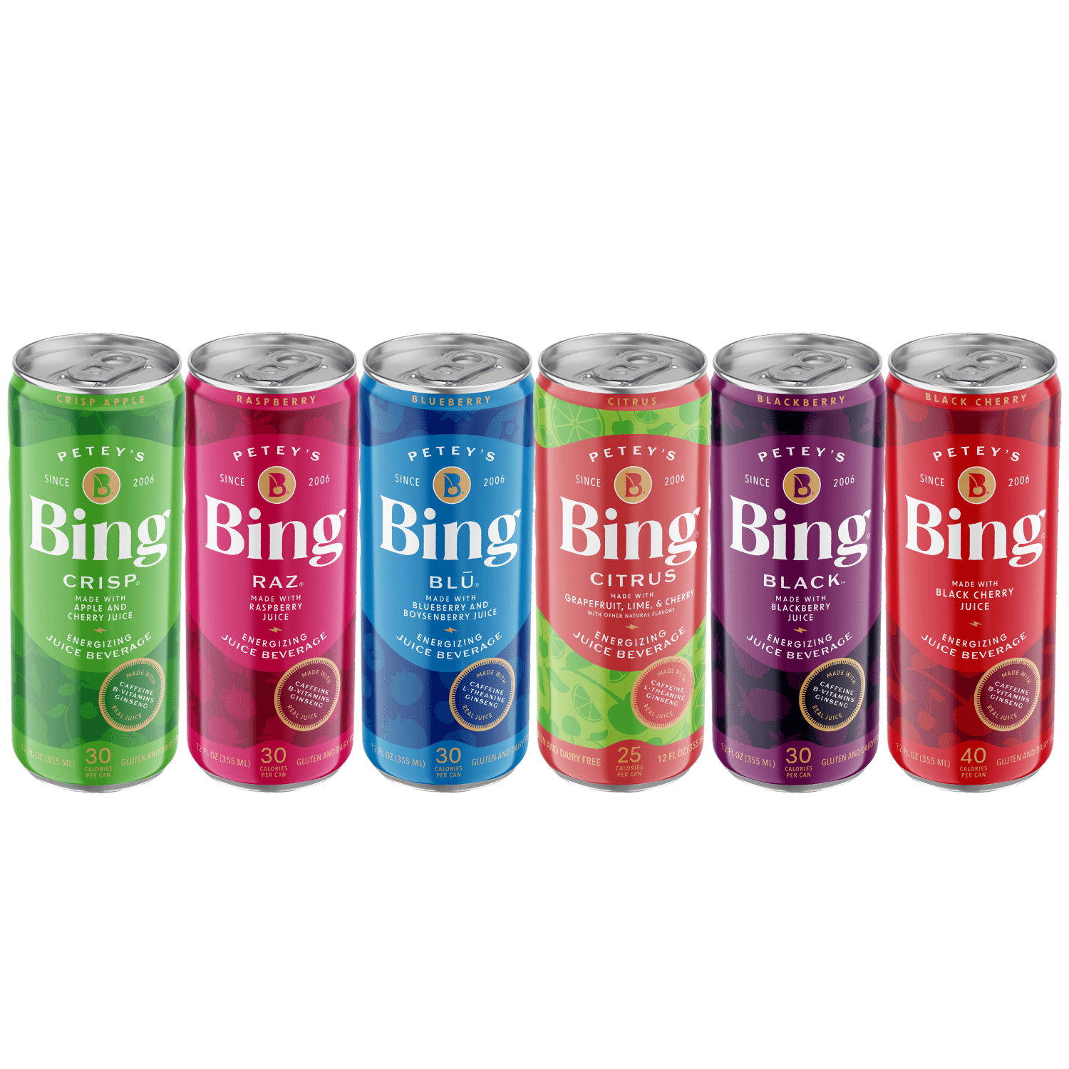 Bing Beverage Healthy Energy Drinks 12oz / 12 Can Variety Pack