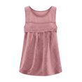 thumbnail image 6 of Women's Summer Tops Boho Tank Tops Crewneck Sleeveless Shirts Casual Flowy Lace Swiss Dots Blouses Trendy Clothing, 6 of 6