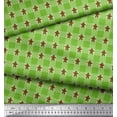 thumbnail image 3 of Soimoi Green Moss Georgette Fabric Check & Christmas Cookies Food Printed Craft Fabric by the Yard 42 Inch Wide, 3 of 3