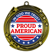 Stars In God We Trust: Proud American Home Medal | High Relief Metal Medals | Patriotic Award (3 Pack)