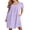 Purple White Florals, variant on Ekouaer Moo Moos for Women Short Sleeve House Dresses with Pockets Pleated Mumu Dress Soft Nightgowns