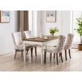 thumbnail image 6 of Rhomtree Classic Wood Button Tufted Dining Side Chairs, Beige (Set of 2), 6 of 9
