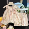 thumbnail image 2 of Toddler Girl Clothes Little Kids Summer Outfits Short Sleeve T-Shirt Top Shorts Set 2PCS Girl's Clothing 6-12 Months 12-24 Months 2t 3t 4t 5t 6t 7t 8t 9t Children 5-6 Years, 2 of 7
