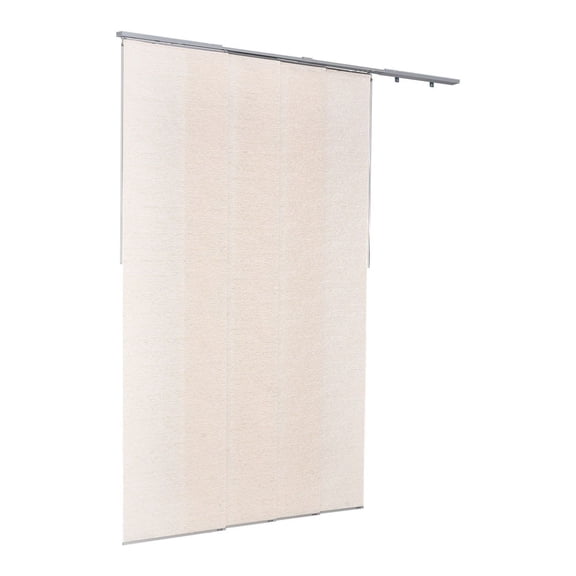 Panel Track Blinds 45.8-86in W, Trimmable Up to 96in H, Sliding Door Curtains, Adjustable Vertical Blinds for Patio, Light Brown