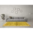 thumbnail image 3 of Ahgly Company Machine Washable Indoor Rectangle Oriental Yellow Traditional Area Rugs, 8' x 10', 3 of 4