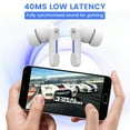 thumbnail image 4 of SW4 Wireless Gaming Earbuds for PC PS4 PS5 Switch Mobile - 2.4G Dongle & Bluetooth - 40ms Low Latency - Headphones with Built-in Microphone - 4 Mics PC Earbuds - PS5 Headset(White), 4 of 6