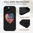 thumbnail image 2 of Patriotic Heart iPhone 15 Pro Case - Lightweight Yellowing Resistant Red & White Stripes with Blue Stars ' Choose You ' Cursive Design, 2 of 6