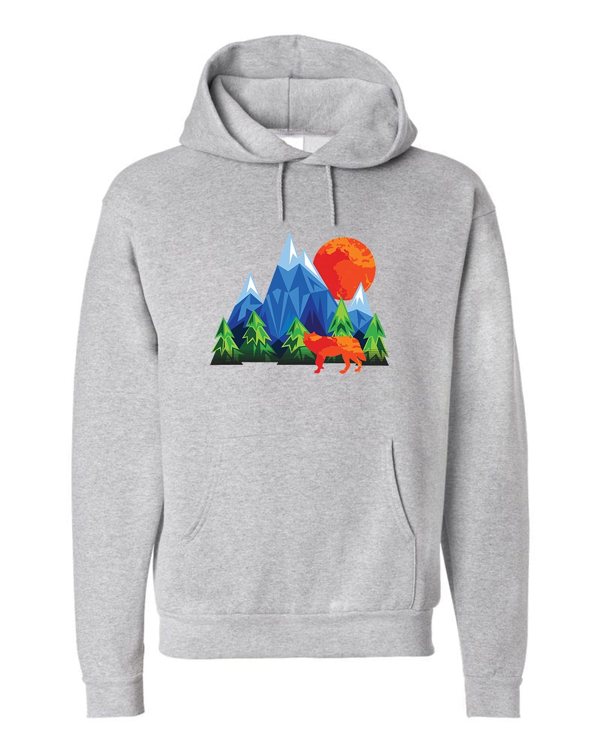 geometric wolf hoodie
