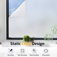 thumbnail image 3 of DOWELL Window Privacy Film, Frosted Glass Window Film, Static Cling Non-Adhesive Glass Film, Sun Blocking Opaque Window Coverings, Reusable Door Stickers for Bathroom Home Office, 3 of 9