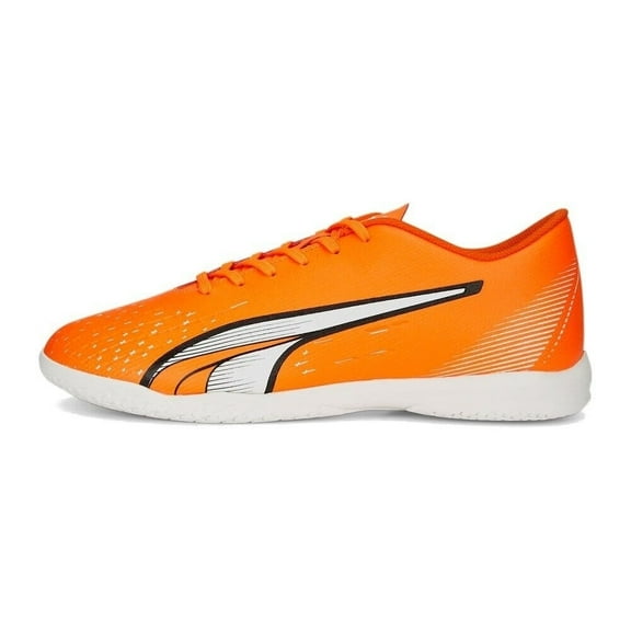 PUMA Ultra Play It U Soccer Cleats Ultra Orange Puma White Blue Glimmer Size 10